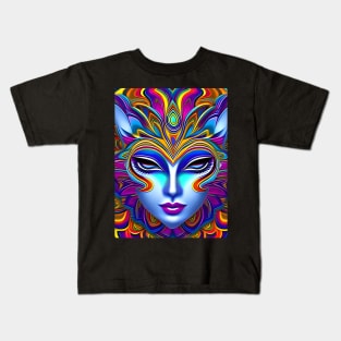 Catgirl DMTfied (5) - Trippy Psychedelic Art Kids T-Shirt